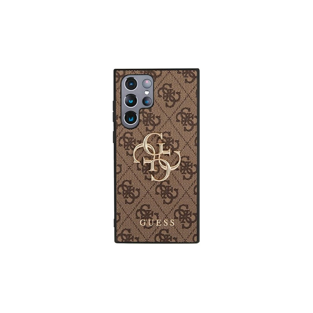 homescreen.pl - Etui Guess GUHCS22L4GMGBR Samsung Galaxy S22 Ultra brązowy/brown hardcase 4G Big Metal Logo