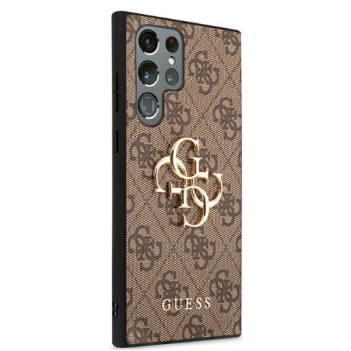 Buy Guess GUHCS22L4GMGBR Samsung Galaxy S22 Ultra brown hardcase 4G Big Metal Logo - GUE1552BR - {ean13} - Home Screen Store Europe