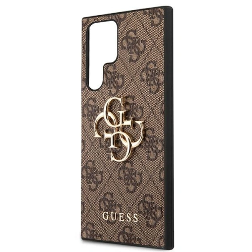 Buy Guess GUHCS22L4GMGBR Samsung Galaxy S22 Ultra brown hardcase 4G Big Metal Logo - GUE1552BR - {ean13} - Home Screen Store Europe