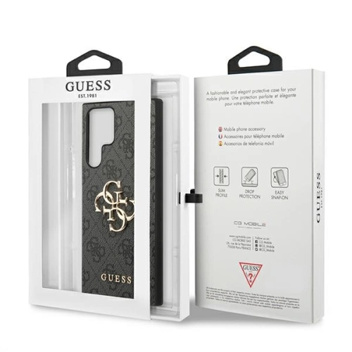 Kup Etui Guess GUHCS22L4GMGGR Samsung Galaxy S22 Ultra szary/grey hardcase 4G Big Metal Logo - GUE1553GRY - {ean13} - Sklep Home Screen
