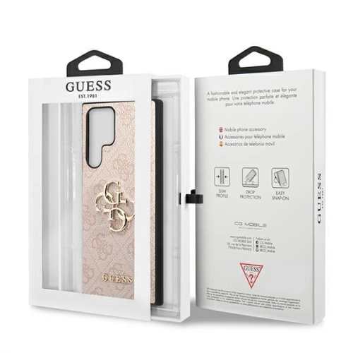 Kup Etui Guess GUHCS22L4GMGPI Samsung Galaxy S22 Ultra rózsaszín/pink hardcase 4G Big Metal Logo - GUE1554PNK - {ean13} - Sklep Home Screen