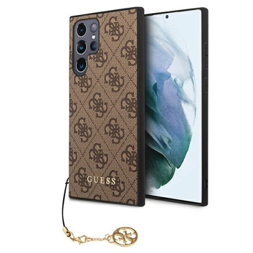 Kup Etui Guess GUHCS22LGF4GBR Samsung Galaxy S22 Ultra brązowy/brown hard case 4G Charms Collection - GUE1555BR - {ean13} - Sklep Home Screen