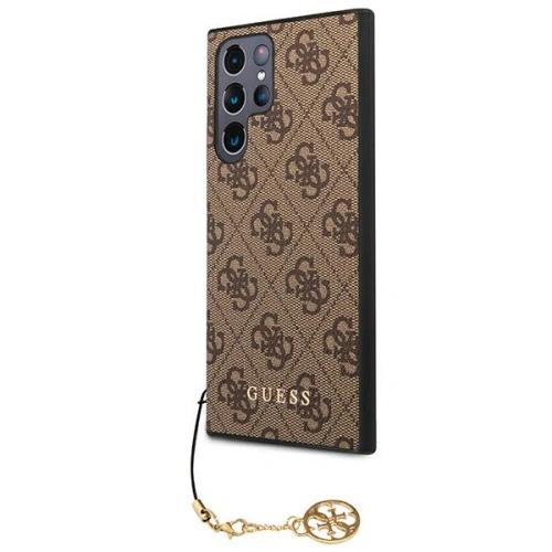 Kup Etui Guess GUHCS22LGF4GBR Samsung Galaxy S22 Ultra brązowy/brown hard case 4G Charms Collection - GUE1555BR - {ean13} - Sklep Home Screen