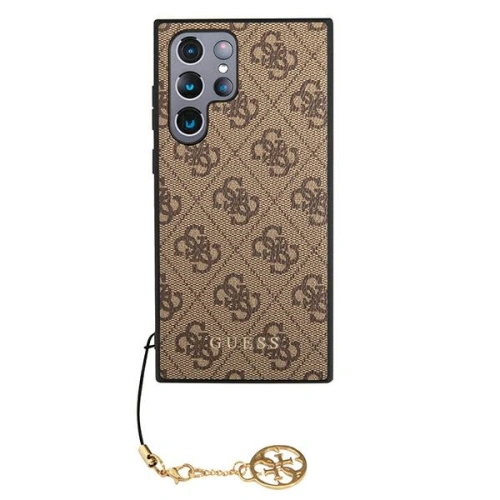 Kup Etui Guess GUHCS22LGF4GBR Samsung Galaxy S22 Ultra brązowy/brown hard case 4G Charms Collection - GUE1555BR - {ean13} - Sklep Home Screen