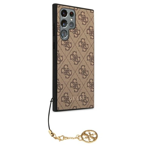 Kup Etui Guess GUHCS22LGF4GBR Samsung Galaxy S22 Ultra brązowy/brown hard case 4G Charms Collection - GUE1555BR - {ean13} - Sklep Home Screen