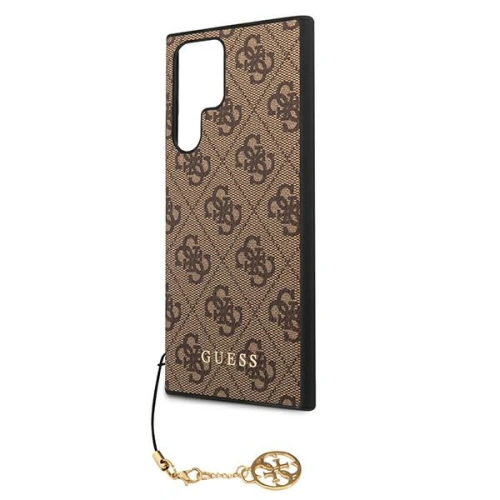 Kup Etui Guess GUHCS22LGF4GBR Samsung Galaxy S22 Ultra brązowy/brown hard case 4G Charms Collection - GUE1555BR - {ean13} - Sklep Home Screen