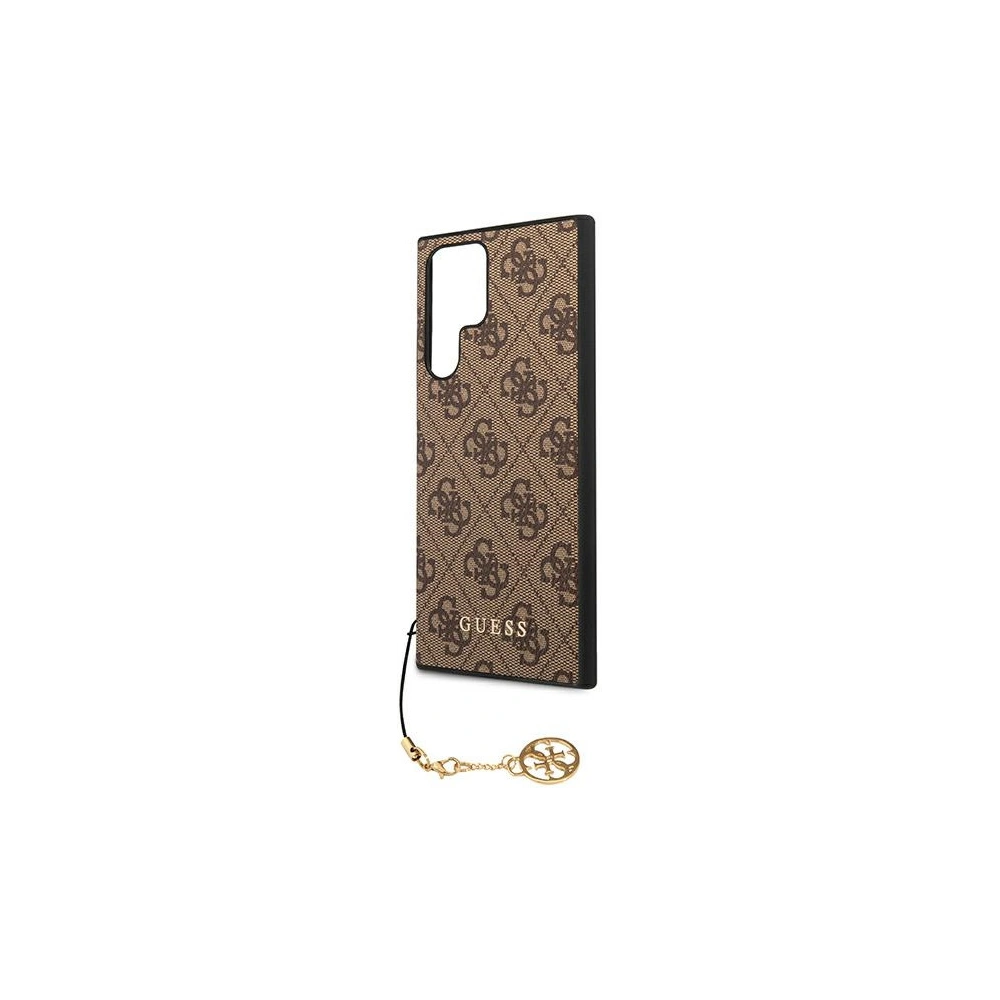 homescreen.pl - Etui Guess GUHCS22LGF4GBR Samsung Galaxy S22 Ultra brązowy/brown hard case 4G Charms Collection