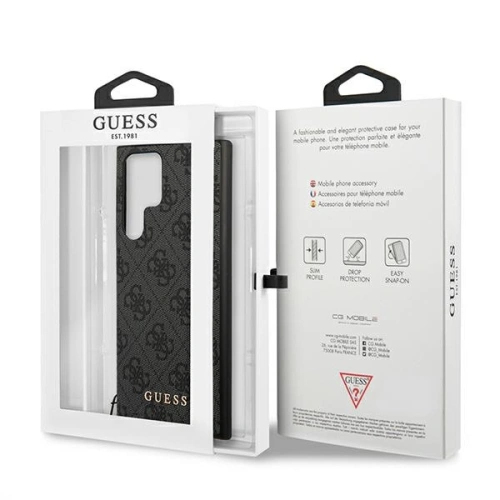 Kup Etui Guess GUHCS22LGF4GGR Samsung Galaxy S22 Ultra szary/grey hardcase 4G Charms Collection - GUE1556GRY - {ean13} - Sklep Home Screen