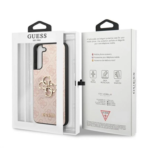 Buy Guess GUHCS22M4GMGPI Samsung Galaxy S22+ Plus pink hardcase 4G Big Metal Logo - GUE1559PNK - {ean13} - Home Screen Store Europe
