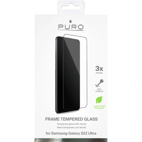 Kup Edzett üveg PURO Frame Tempered Glass Samsung Galaxy S22 Ultra (fekete keret) - PUR540BLK - {ean13} - Sklep Home Screen