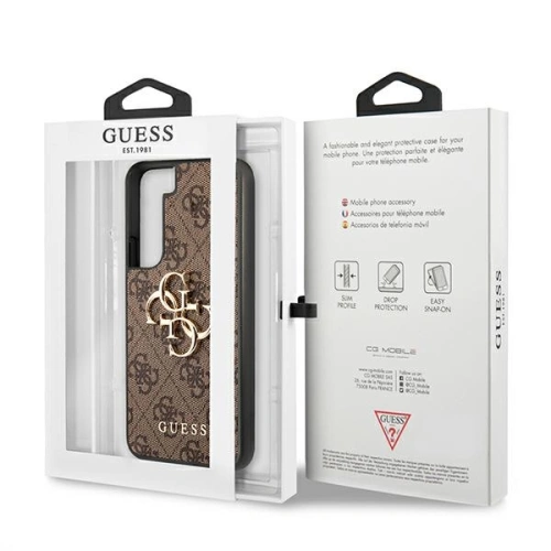 Kup Etui Guess GUHCS22S4GMGBR Samsung Galaxy S22 hnědý/brown hardcase 4G Big Metal Logo - GUE1562BR - {ean13} - Sklep Home Screen