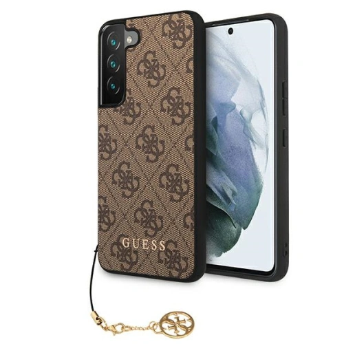 Buy Guess GUHCS22SGF4GBR Samsung Galaxy S22 brown hard case 4G Charms Collection - GUE1564BR - {ean13} - Home Screen Store Europe