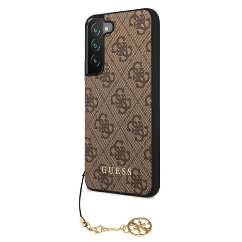 Buy Guess GUHCS22SGF4GBR Samsung Galaxy S22 brown hard case 4G Charms Collection - GUE1564BR - {ean13} - Home Screen Store Europe