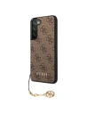 Buy Guess GUHCS22SGF4GBR Samsung Galaxy S22 brown hard case 4G Charms Collection - GUE1564BR - {ean13} - Home Screen Store Europe