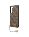 Buy Guess GUHCS22SGF4GBR Samsung Galaxy S22 brown hard case 4G Charms Collection - GUE1564BR - {ean13} - Home Screen Store Europe