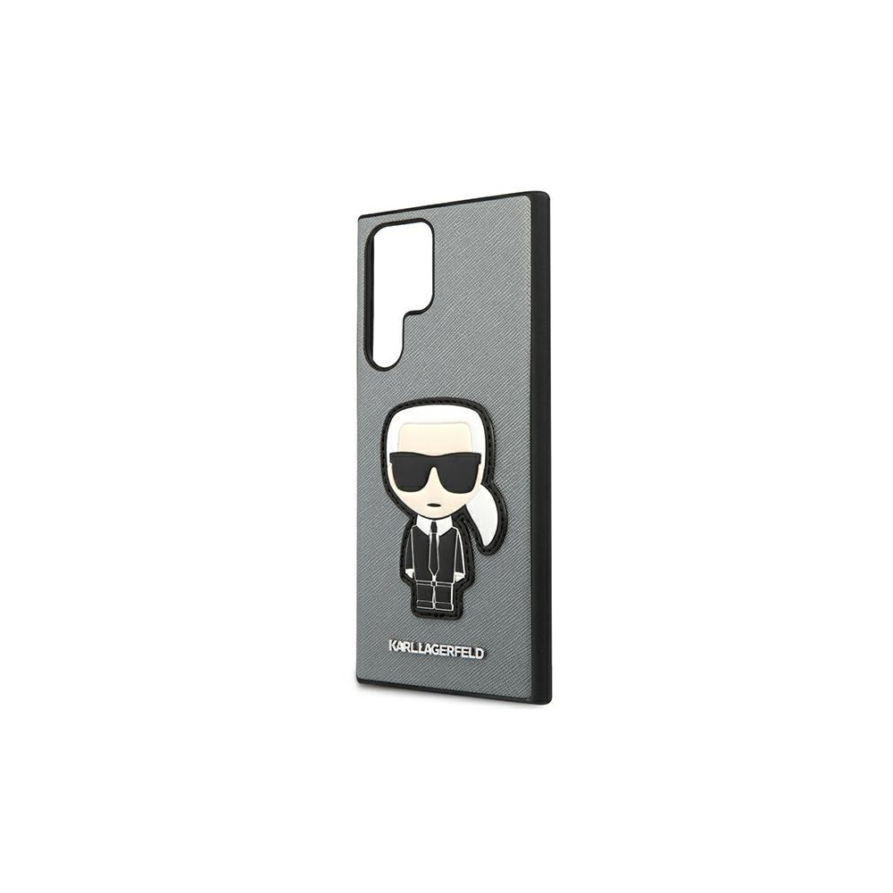 Karl Lagerfeld KLHCS22LOKPG Samsung Galaxy S22 Ultra silver hardcase ...