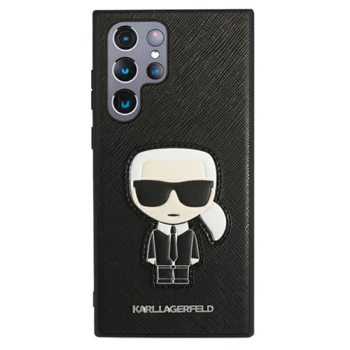 Kup Etui Karl Lagerfeld KLHCS22LOKPK Samsung Galaxy S22 Ultra černý/black hardcase Saffiano Ikonik Karl`s Patch - KLD797BLK - {ean13} - Sklep Home Screen