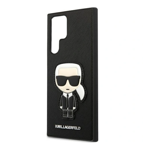 Kup Etui Karl Lagerfeld KLHCS22LOKPK Samsung Galaxy S22 Ultra černý/black hardcase Saffiano Ikonik Karl`s Patch - KLD797BLK - {ean13} - Sklep Home Screen