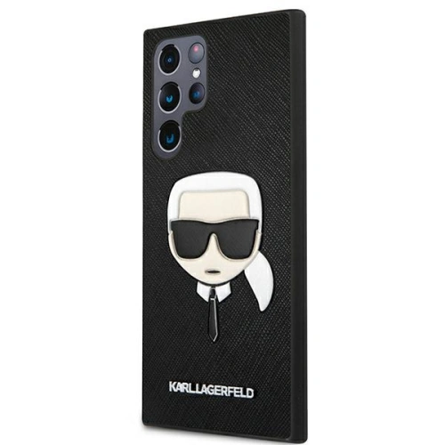 Kup Etui Karl Lagerfeld KLHCS22LSAKHBK Samsung Galaxy S22 Ultra fekete/black hardcase Saffiano Ikonik Karl feje - KLD798BLK - {ean13} - Sklep Home Screen