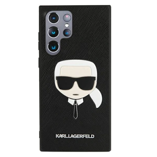 Kup Etui Karl Lagerfeld KLHCS22LSAKHBK Samsung Galaxy S22 Ultra fekete/black hardcase Saffiano Ikonik Karl feje - KLD798BLK - {ean13} - Sklep Home Screen