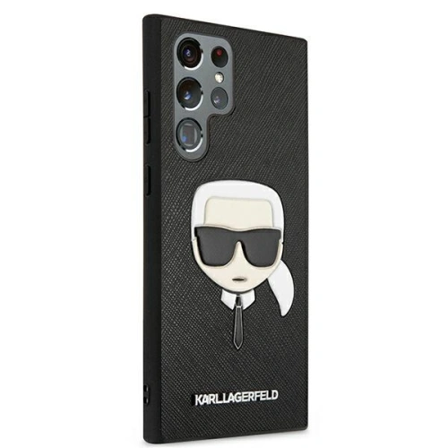 Kup Etui Karl Lagerfeld KLHCS22LSAKHBK Samsung Galaxy S22 Ultra fekete/black hardcase Saffiano Ikonik Karl feje - KLD798BLK - {ean13} - Sklep Home Screen