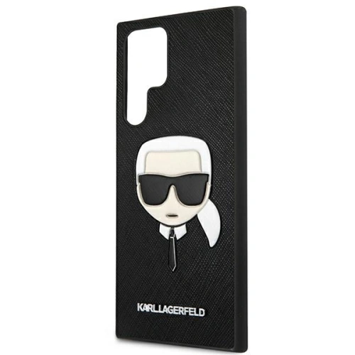 Kup Etui Karl Lagerfeld KLHCS22LSAKHBK Samsung Galaxy S22 Ultra fekete/black hardcase Saffiano Ikonik Karl feje - KLD798BLK - {ean13} - Sklep Home Screen
