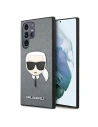 homescreen.pl - Etui Karl Lagerfeld KLHCS22LSAKHSL Samsung Galaxy S22 Ultra srebrny/silver hardcase Saffiano Ikonik Karl`s Head