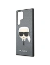 Kup Etui Karl Lagerfeld KLHCS22LSAKHSL Samsung Galaxy S22 Ultra stříbrný/silver hardcase Saffiano Ikonik Karl`s Head - KLD799SLV - {ean13} - Sklep Home Screen