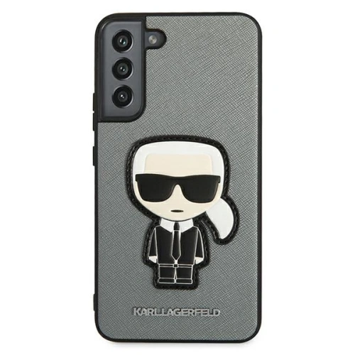 Buy Karl Lagerfeld KLHCS22MOKPG Samsung Galaxy S22+ Plus silver hardcase Saffiano Ikonik Karl`s Patch - KLD800SLV - {ean13} - Home Screen Store Europe