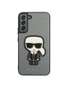 Buy Karl Lagerfeld KLHCS22MOKPG Samsung Galaxy S22+ Plus silver hardcase Saffiano Ikonik Karl`s Patch - KLD800SLV - {ean13} - Home Screen Store Europe