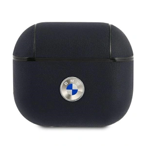 Kup Etui BMW BMA3SSLNA Apple AirPods 3 cover granatowy/navy Geniune Leather Silver Logo - BMW266NAV - {ean13} - Sklep Home Screen