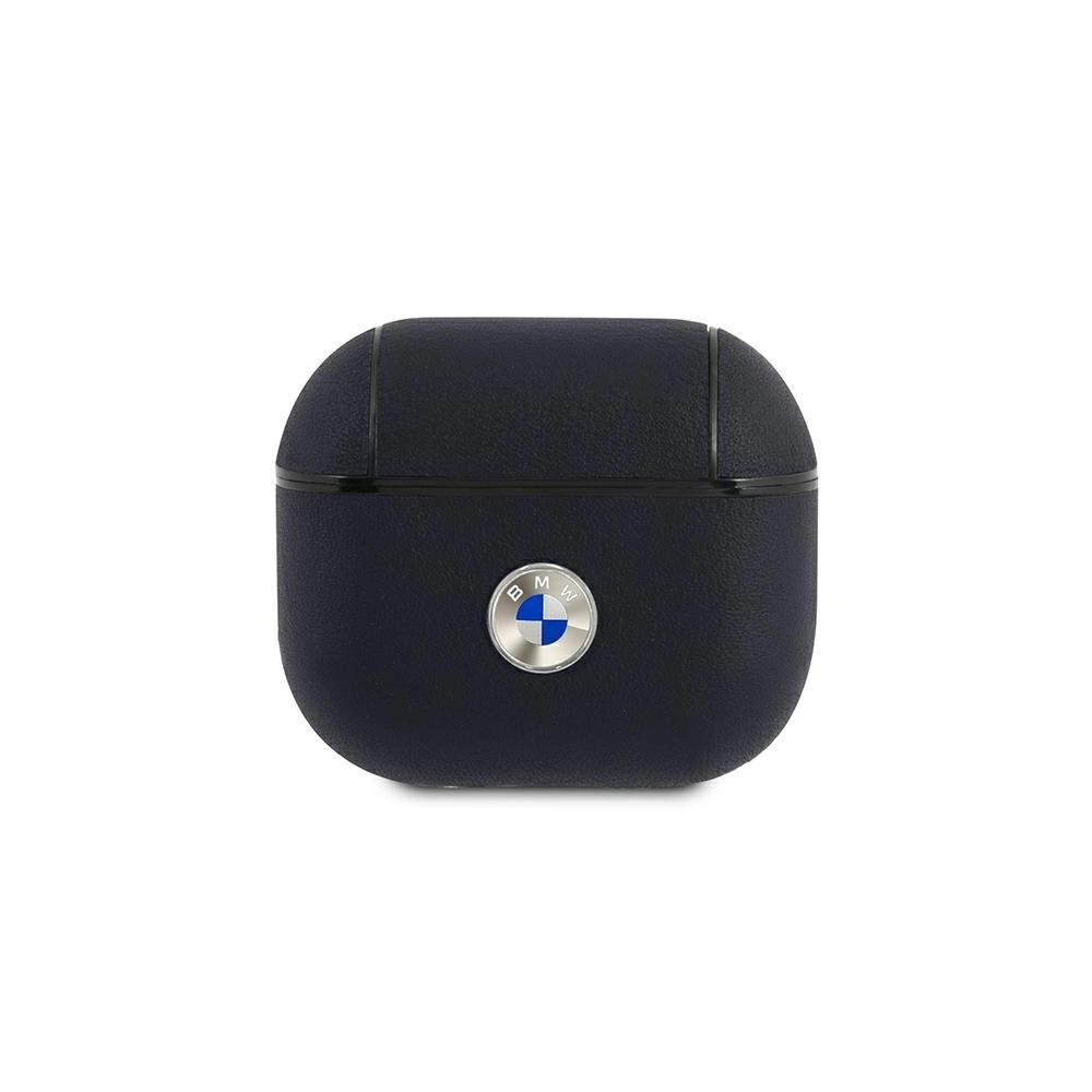 Etui BMW BMA3SSLNA Apple AirPods 3 cover granatowy/navy Geniune Leather Silver Logo
