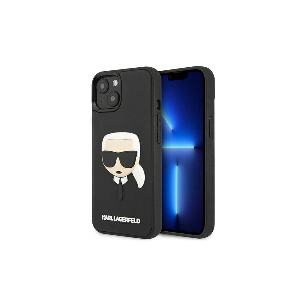 Etui Karl Lagerfeld KLHCP13MKH3DBK Apple iPhone 13 czarny/black hardcase 3D Rubber Karl`s Head