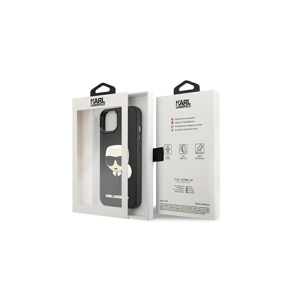Etui Karl Lagerfeld KLHCP13SKH3DBK Apple iPhone 13 mini czarny/black hardcase 3D Rubber Karl`s Head
