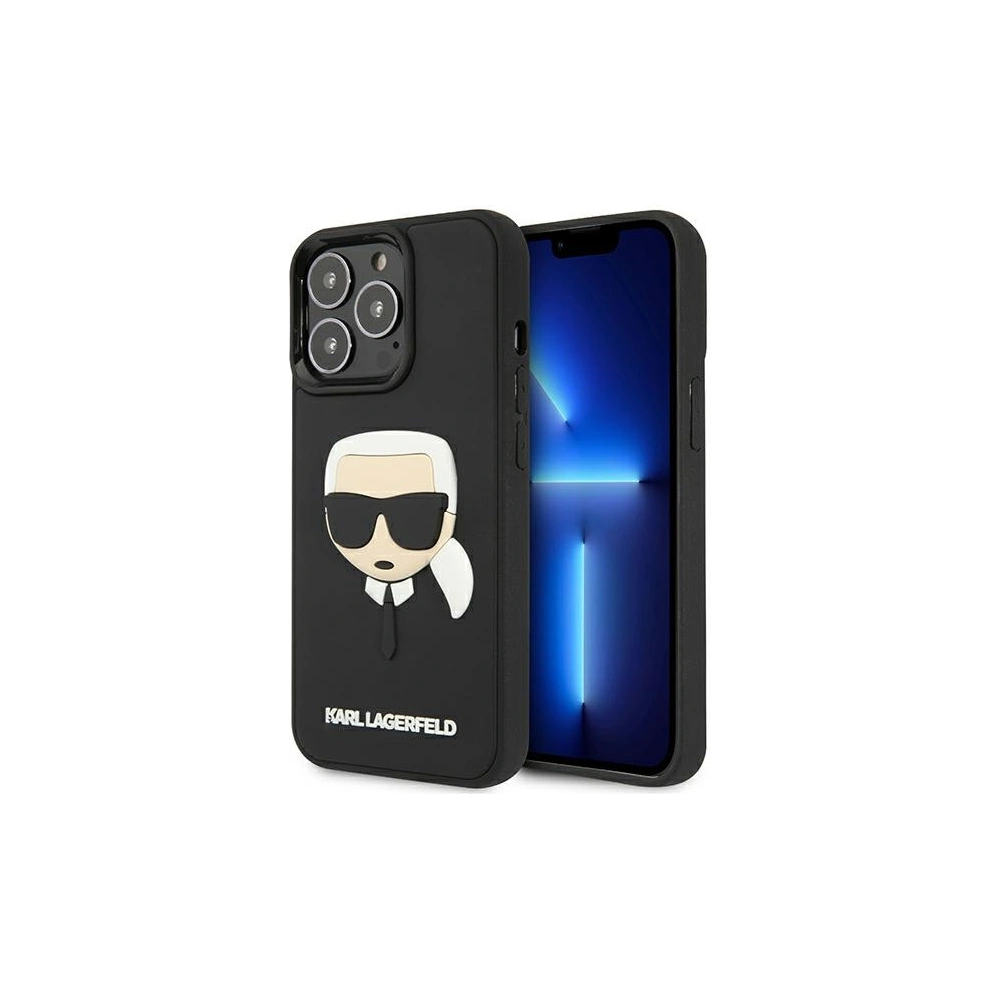 Etui Karl Lagerfeld KLHCP13XKH3DBK Apple iPhone 13 Pro Max czarny/black hardcase 3D Rubber Karl`s Head