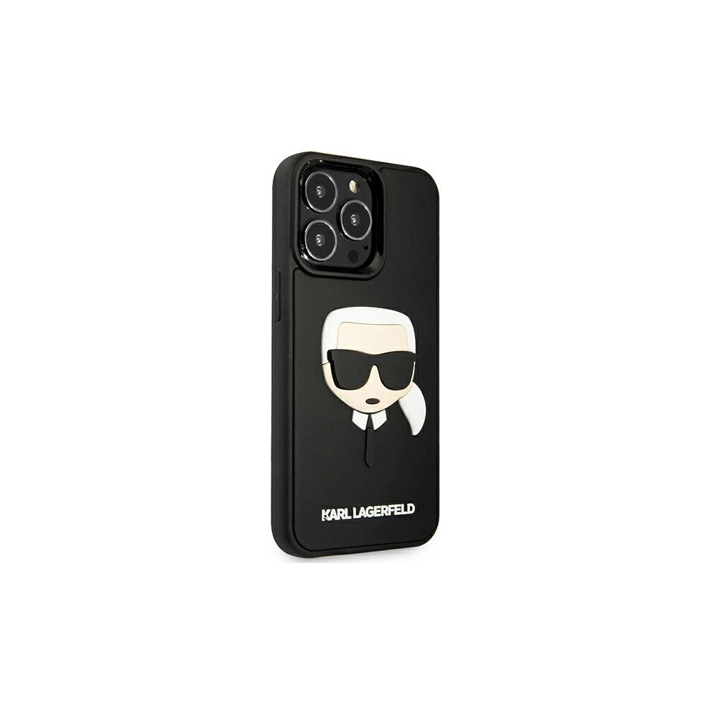 Etui Karl Lagerfeld KLHCP13XKH3DBK Apple iPhone 13 Pro Max czarny/black hardcase 3D Rubber Karl`s Head