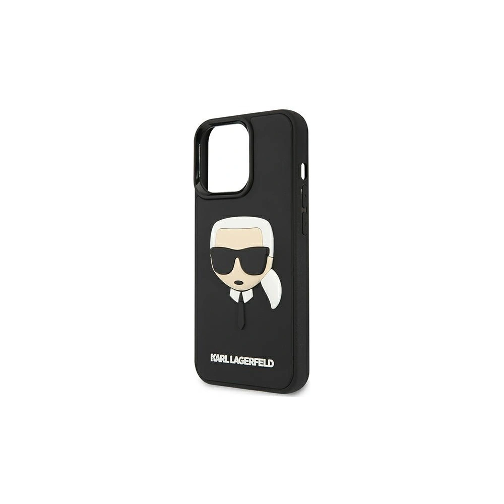 Etui Karl Lagerfeld KLHCP13XKH3DBK Apple iPhone 13 Pro Max czarny/black hardcase 3D Rubber Karl`s Head