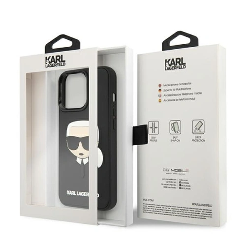 Kup Etui Karl Lagerfeld KLHCP13XKH3DBK Apple iPhone 13 Pro Max negru/black hardcase 3D Rubber Karl`s Head - KLD804BLK - {ean13} - Sklep Home Screen