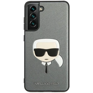 Kup Etui Karl Lagerfeld KLHCS21FSAKHSL Samsung Galaxy S21 FE srebrny/silver hardcase Saffiano Ikonik Karl`s Head - KLD805SLV - {ean13} - Sklep Home Screen