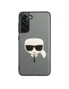 Buy Karl Lagerfeld KLHCS21FSAKHSL Samsung Galaxy S21 FE silver hardcase Saffiano Ikonik Karl`s Head - KLD805SLV - {ean13} - Home Screen Store Europe