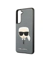 Kup Etui Karl Lagerfeld KLHCS21FSAKHSL Samsung Galaxy S21 FE srebrny/silver hardcase Saffiano Ikonik Karl`s Head - KLD805SLV - {ean13} - Sklep Home Screen