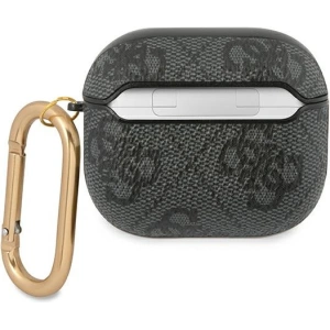 Etui Guess GUA34GSMK Apple AirPods 3 šedá/grey 4G Script Metal Collection