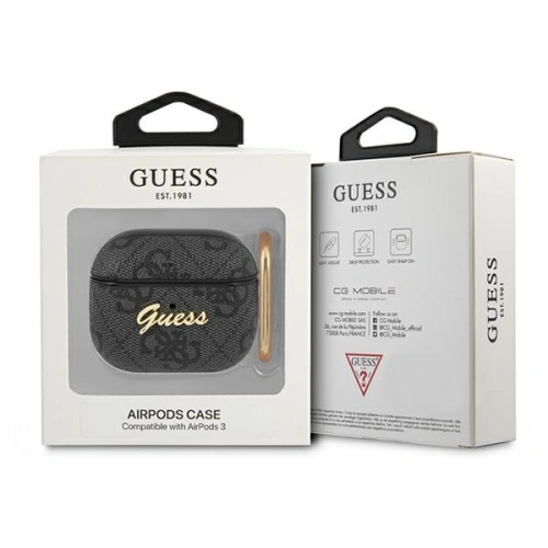 Buy Guess GUA34GSMK Apple AirPods 3 grey 4G Script Metal Collection - GUE1567 - {ean13} - Home Screen Store Europe