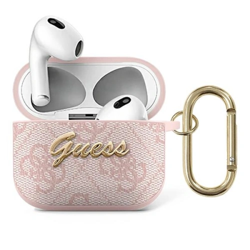 Kup Etui Guess GUA34GSMP Apple AirPods 3 rozie/pink 4G Script Metal Collection - GUE1568 - {ean13} - Sklep Home Screen