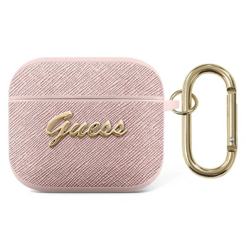Kup Etui Guess GUA3SASMP Apple AirPods 3 roz/roz Saffiano Script Metal Collection - GUE1571 - {ean13} - Sklep Home Screen