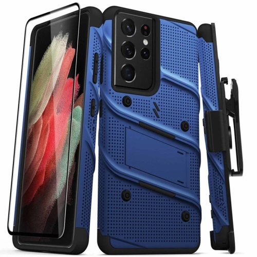 Kup Case ZIZO BOLT Series Samsung Galaxy S21 Ultra + Glas (Blau) - ZIZ104BLU - {ean13} - Sklep Home Screen