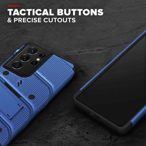 Kup Case ZIZO BOLT Series Samsung Galaxy S21 Ultra + Glas (Blau) - ZIZ104BLU - {ean13} - Sklep Home Screen