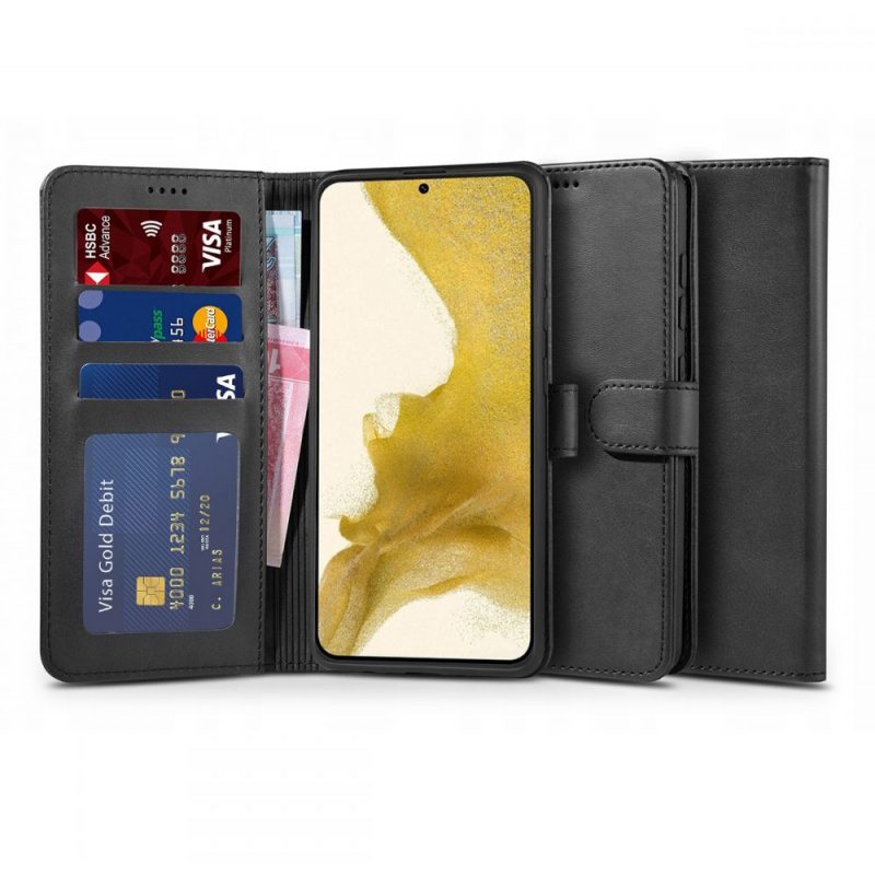 homescreen.pl - Etui Tech-protect Wallet Samsung Galaxy S22+ Plus Black