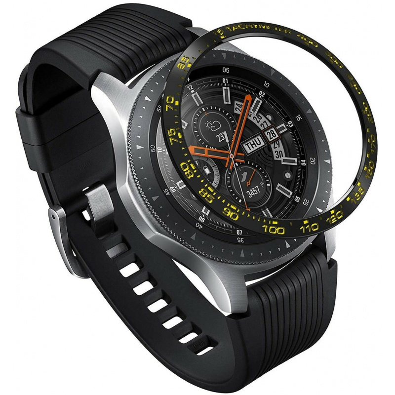 Buy Ringke Bezel Ring Samsung Galaxy Gear S3/Watch 46mm Stainless Steel Black Yellow GW-46-04 - 8809628568365 - RGK848SBLYE - Homescreen.pl