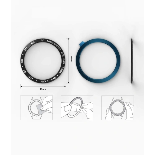 Buy Ringke Bezel Ring Samsung Galaxy Gear S3/Watch 46mm Aluminium Black GW-46-07 - RGK849ABLK - {ean13} - Home Screen Store Europe